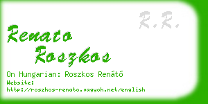 renato roszkos business card
